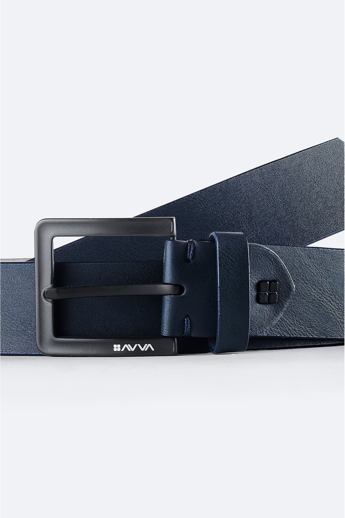 Men's navy blue flat belt A41y9301