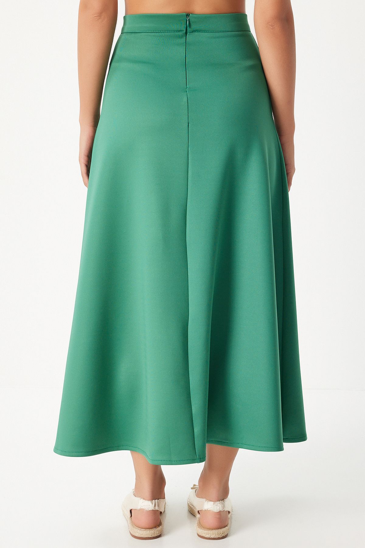 Female green A cut abundant skirt to00148