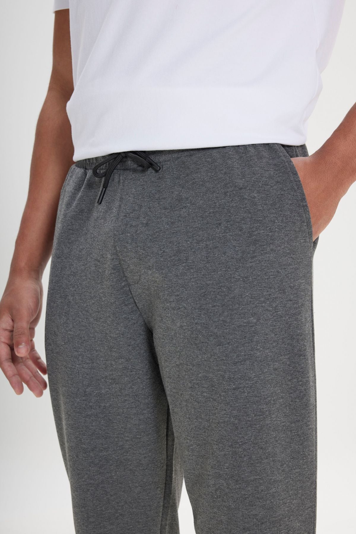 Men's anthracit-melanj standard fit normal cut waist and trotter with a tire comfortable sports tracksuit six