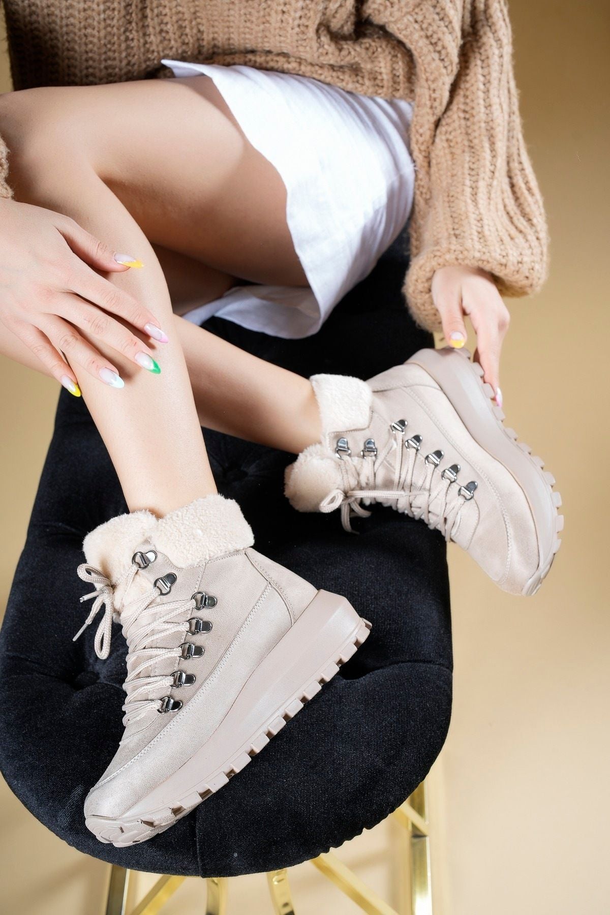 WOMEN'S BOT 00121015 Beige