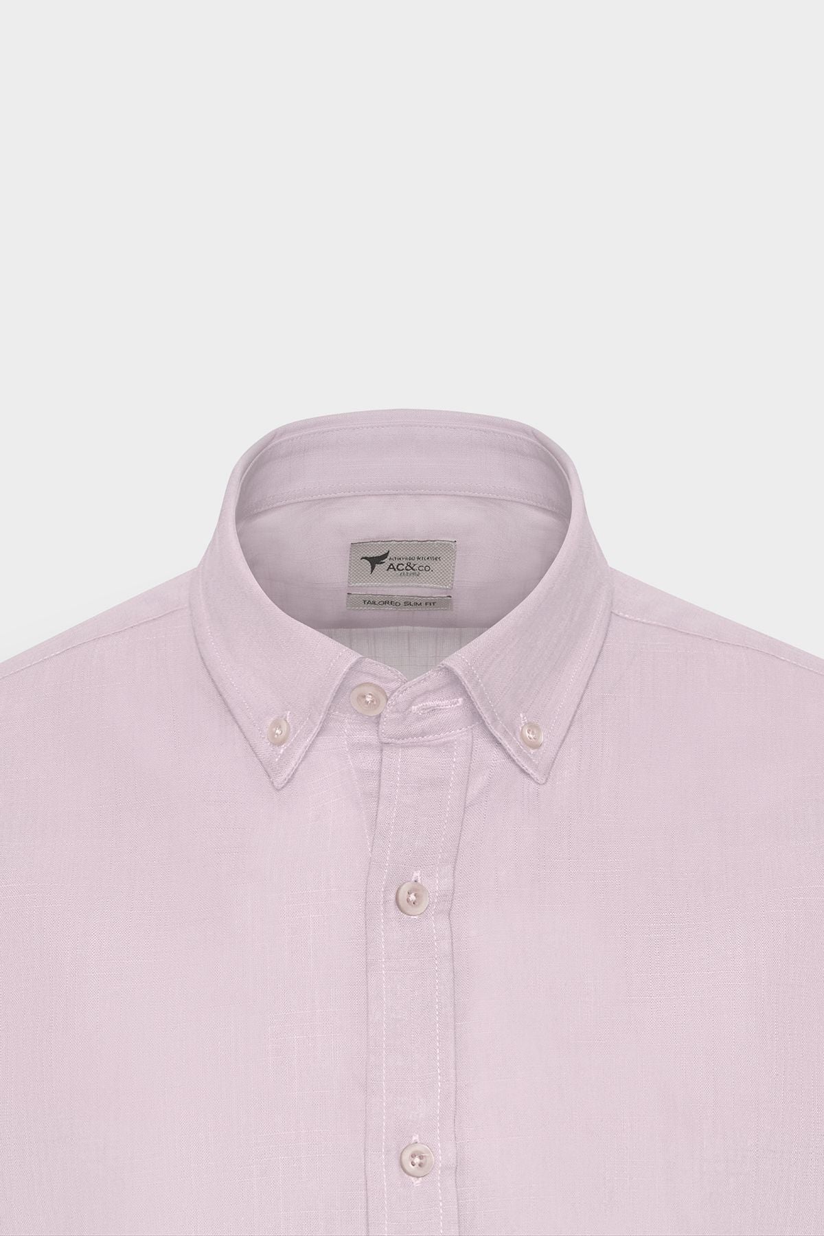 Men's pink 100 %cotton breathing fabric Oxford slim fit button with collar pennant shirt