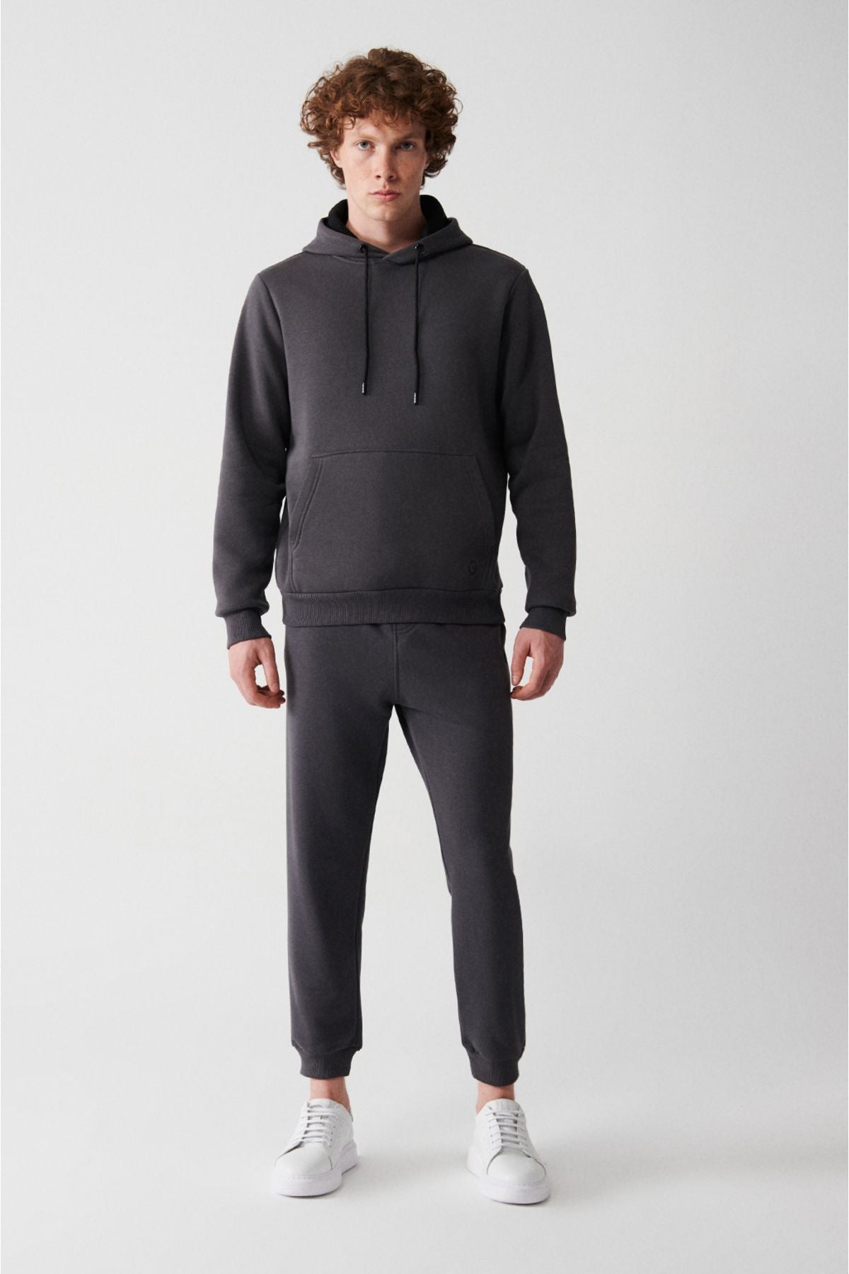 Men's anthracite hooded 3 -IP Cotton Sweatshirt E001018