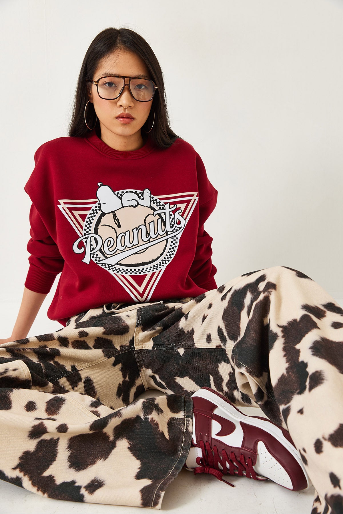 Women's Three Thread Raised Printed Sweatshirt 60261216