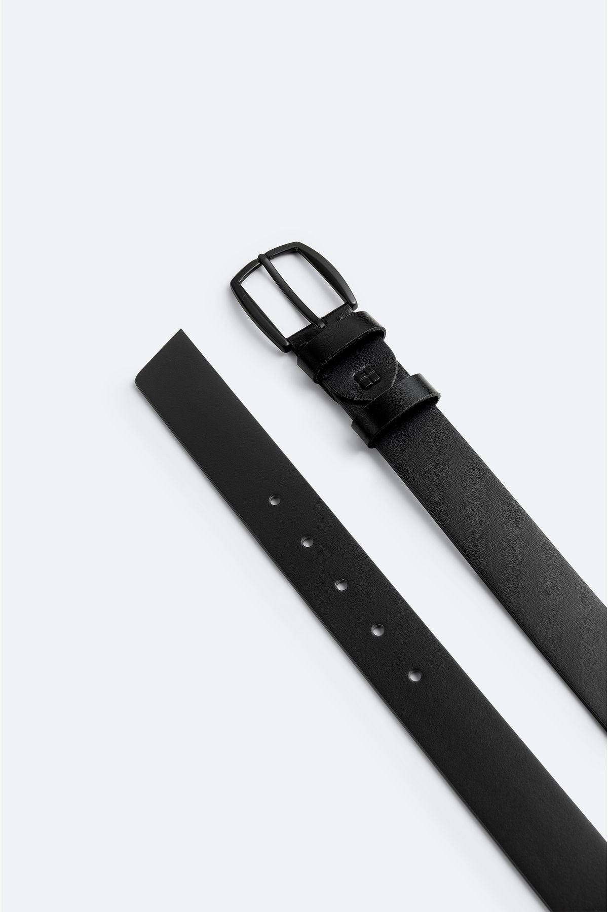 Men's black 100 %leather belt A42y9306