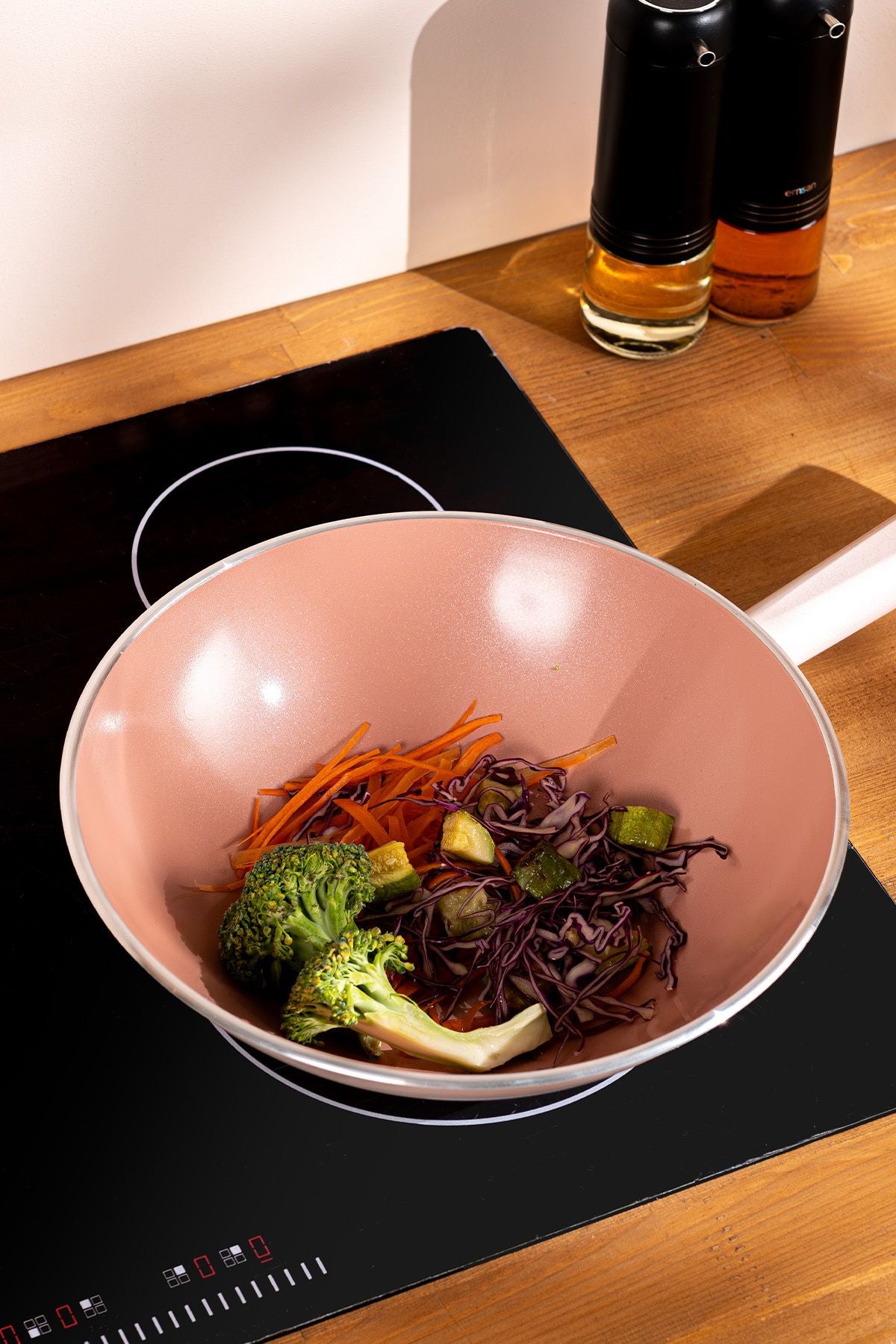 Swiss Crystal Wok Tava Pembe 28 cm