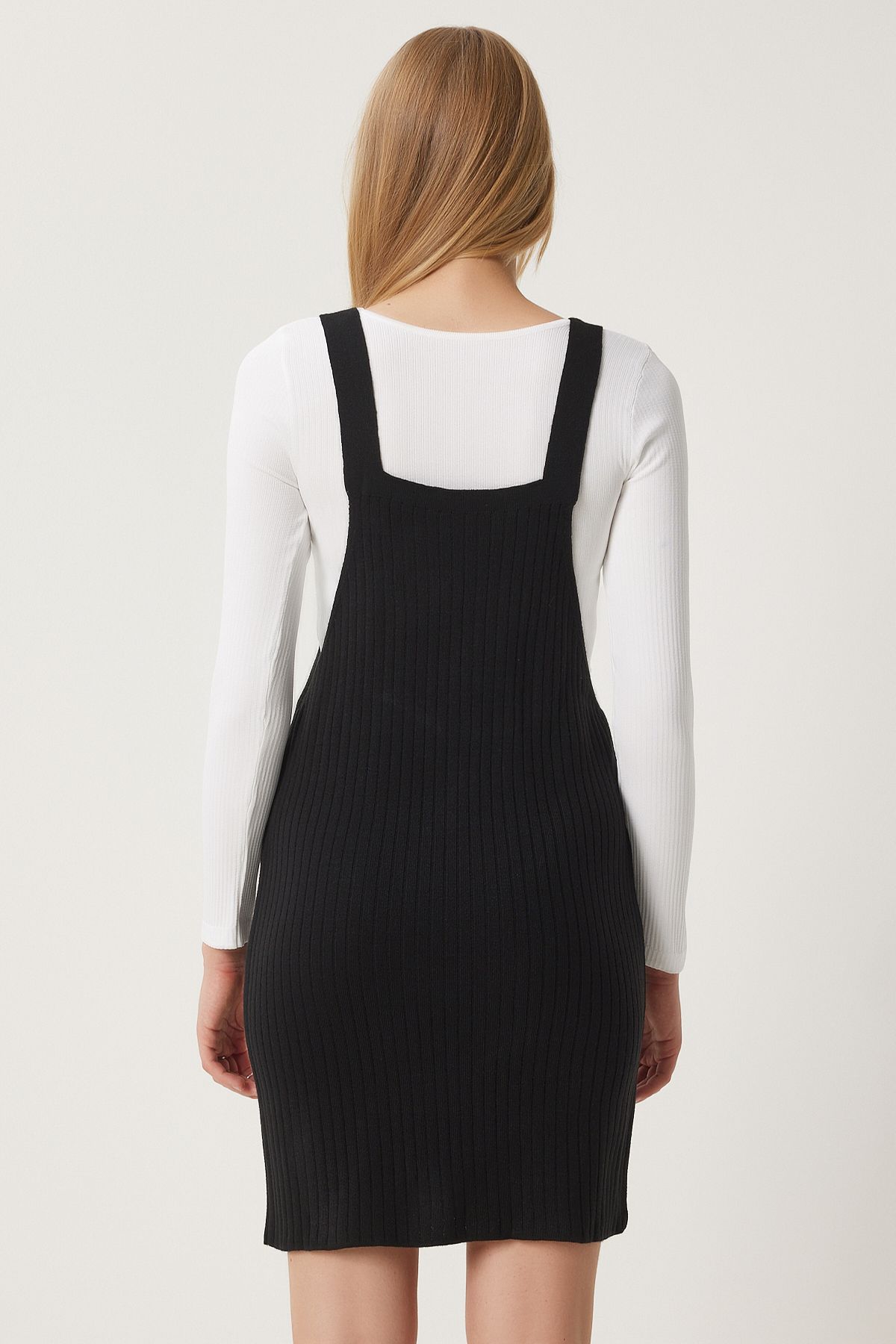 Female Black Wide Pocket Vum Triko Salopet CI00112