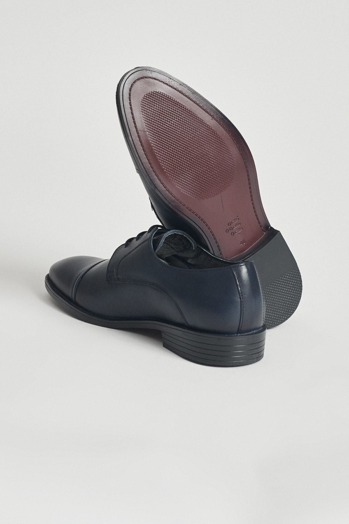 Male Navy Blue 100 %Genuine Leather Classic Shoes