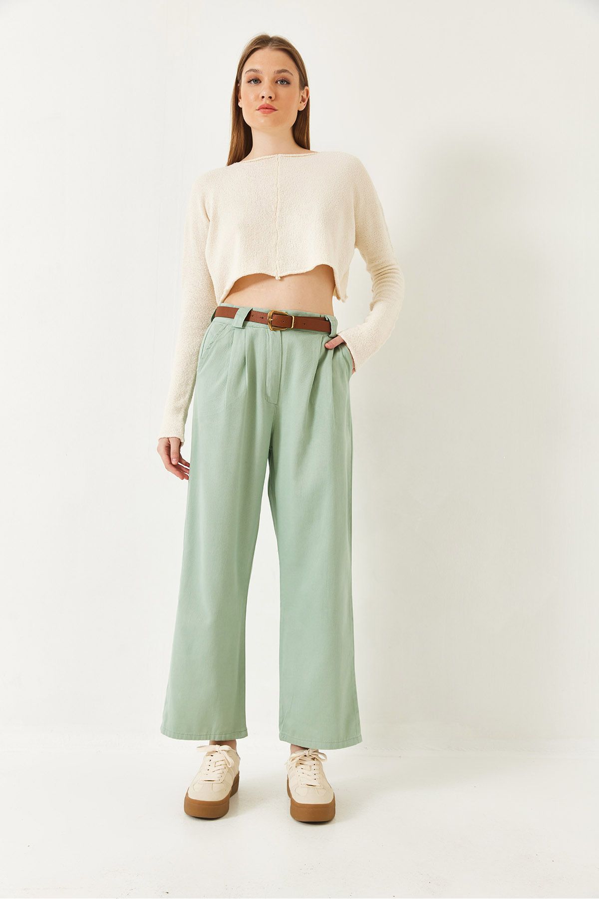 Female Better Thick Bridge Gabardin Trousers 3933 60251320