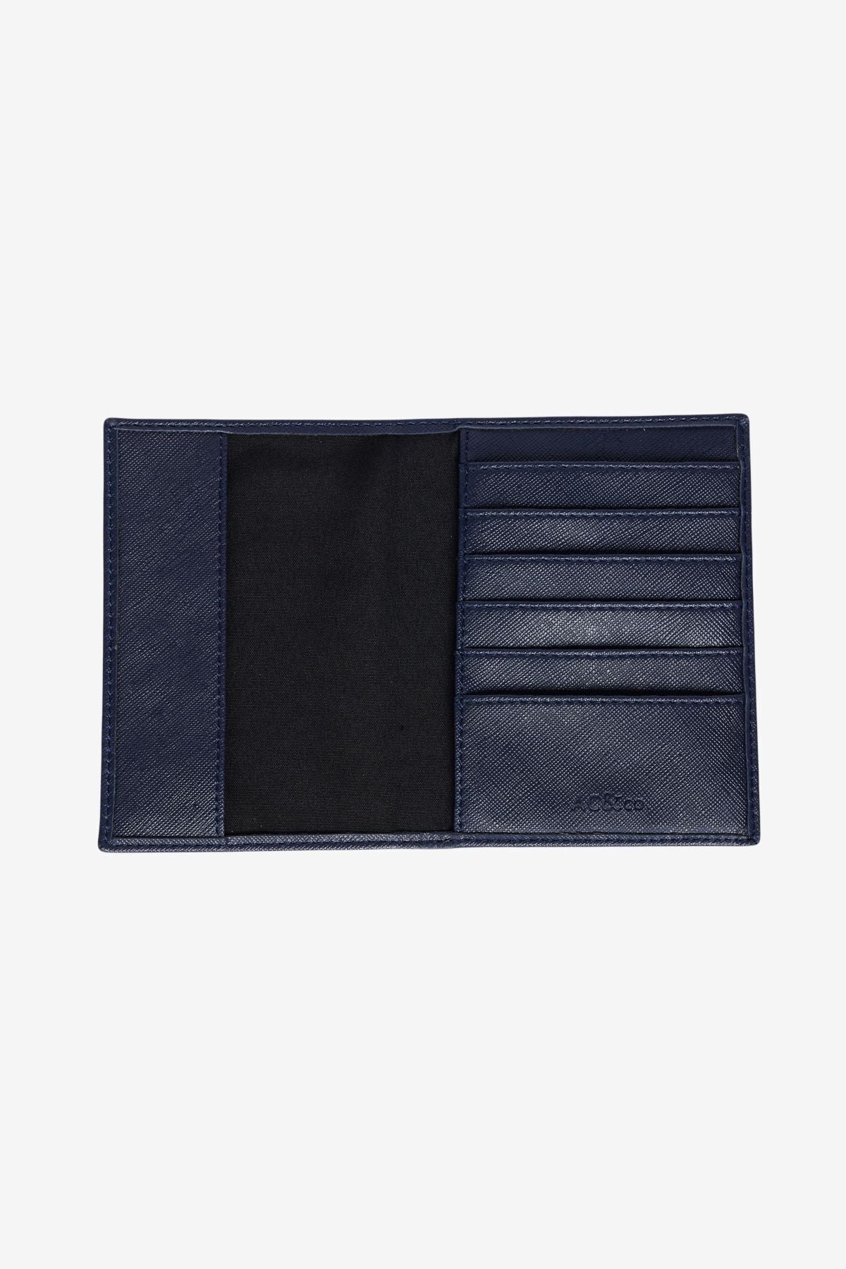 Men's special gift boxed navy blue artificial leather handmade passport