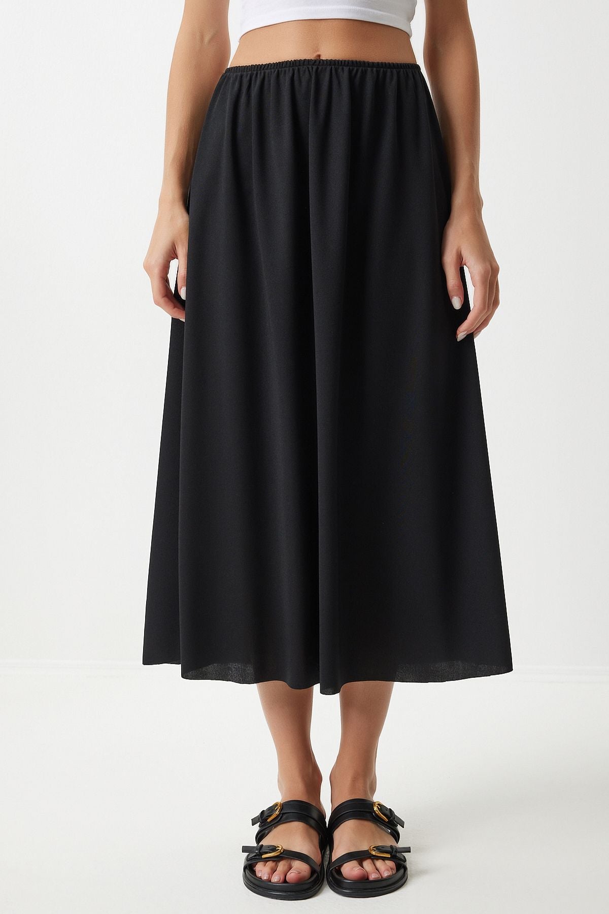 Female Black Waist Lining Skirt ZH00036