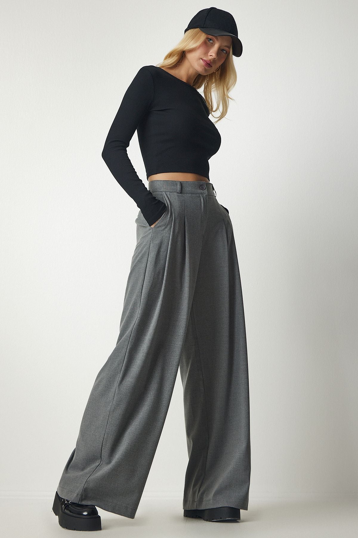 Women with Gray Parts Plenty of Paça Trousers FN03108