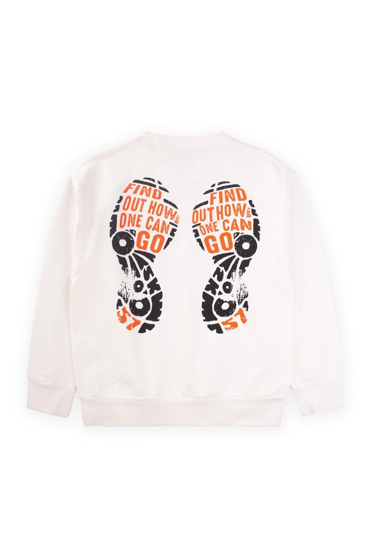 Step by Stamp Printed Sweatshirt 9-14 Years Broken White