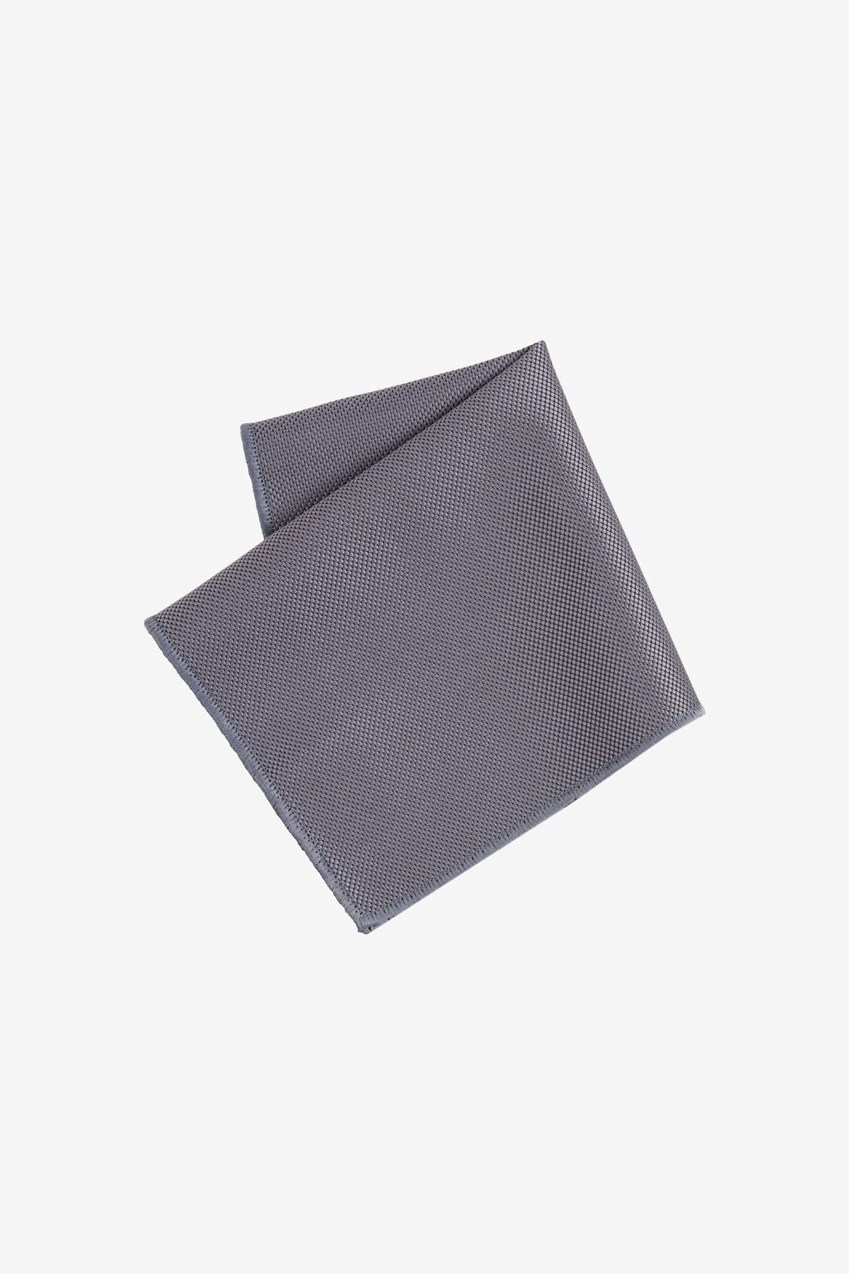 Men's anthracite silk fabric tie-mendil set