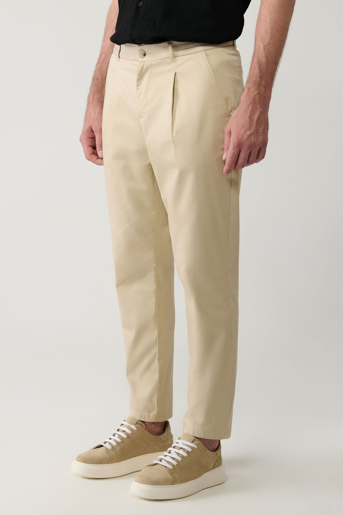 Men's Beige Classic Waist Pagos Pants A41y3037