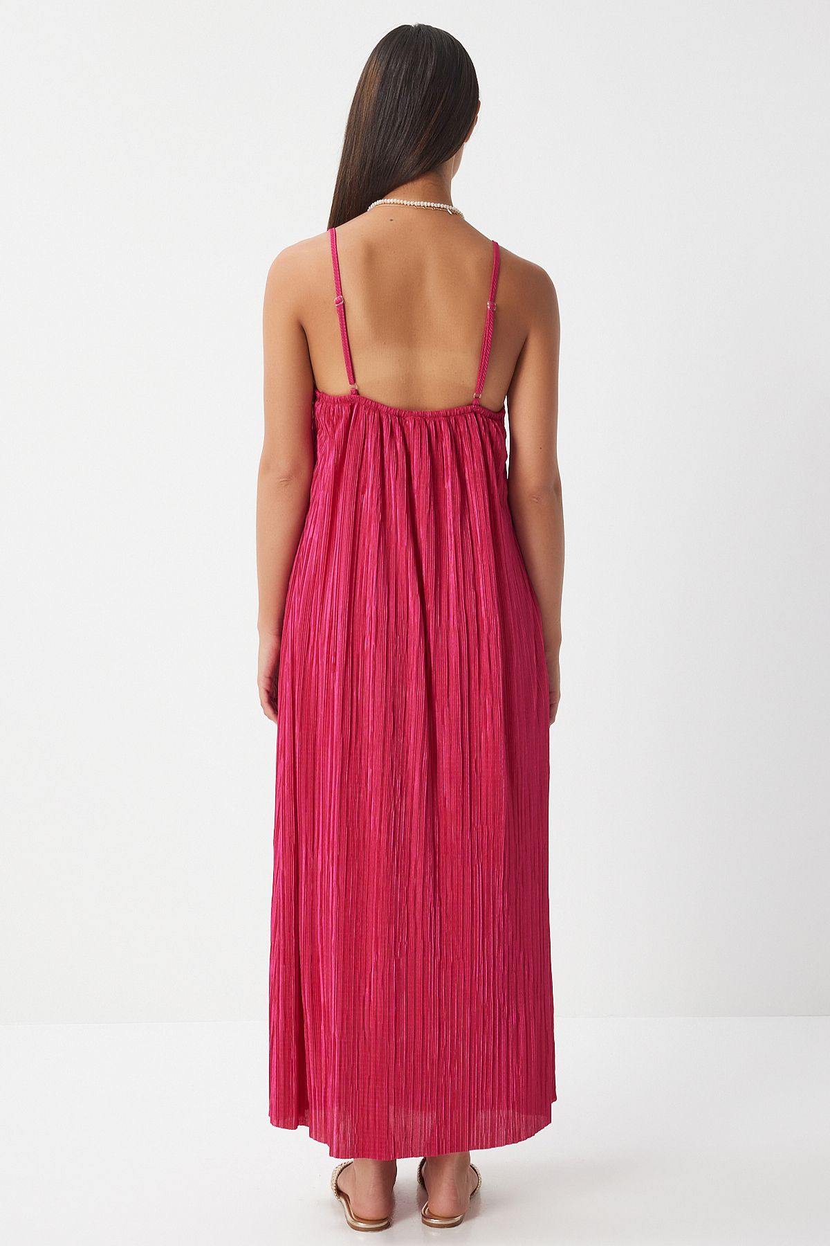 Woman Dark Pink Hanger Polis Summer Casual Knitting Dress FN03201