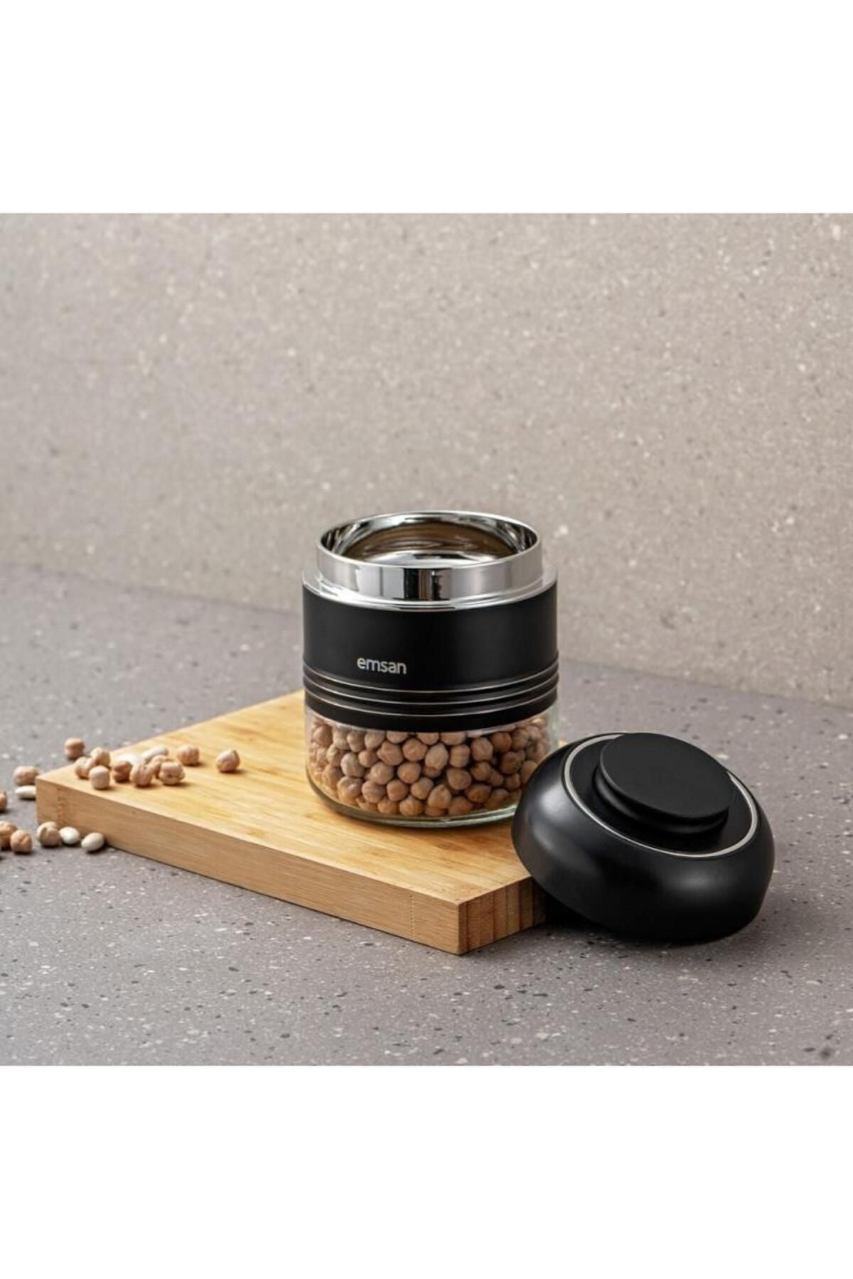 Moko storage jar 420 ml black