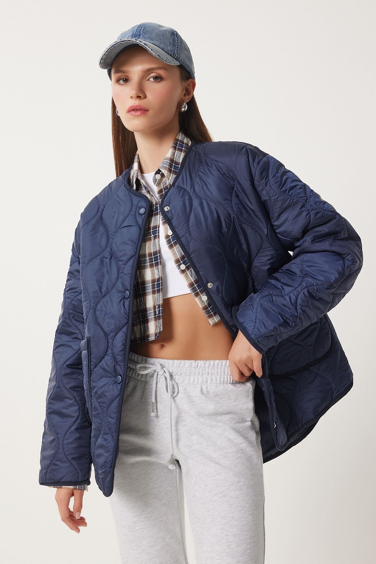 WOMEN'S NACTERE POCKET Oversize Kapitone Coat DZ00098