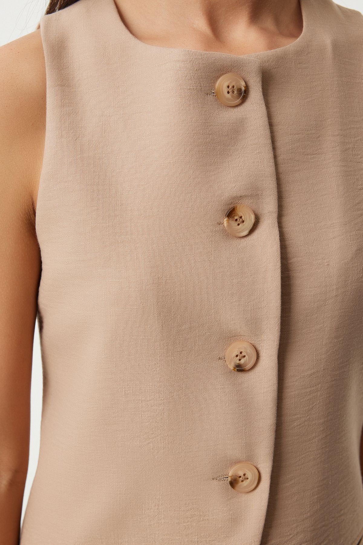 Female Biscuit Sleeveless Vest Mini Skirt Woven Set FN03188