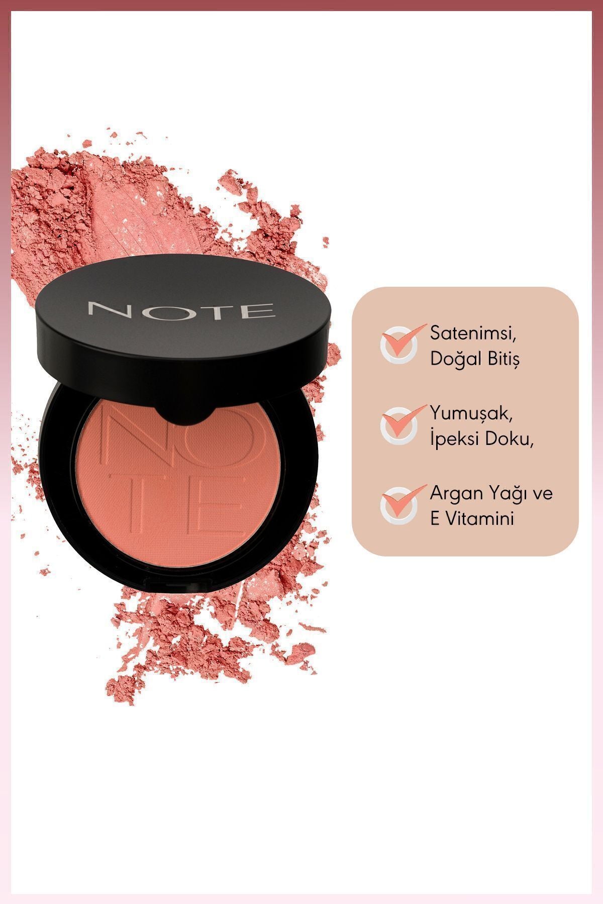 Luminous Silk Compact Blusher Toz Allık - 01 Pinky Beach
