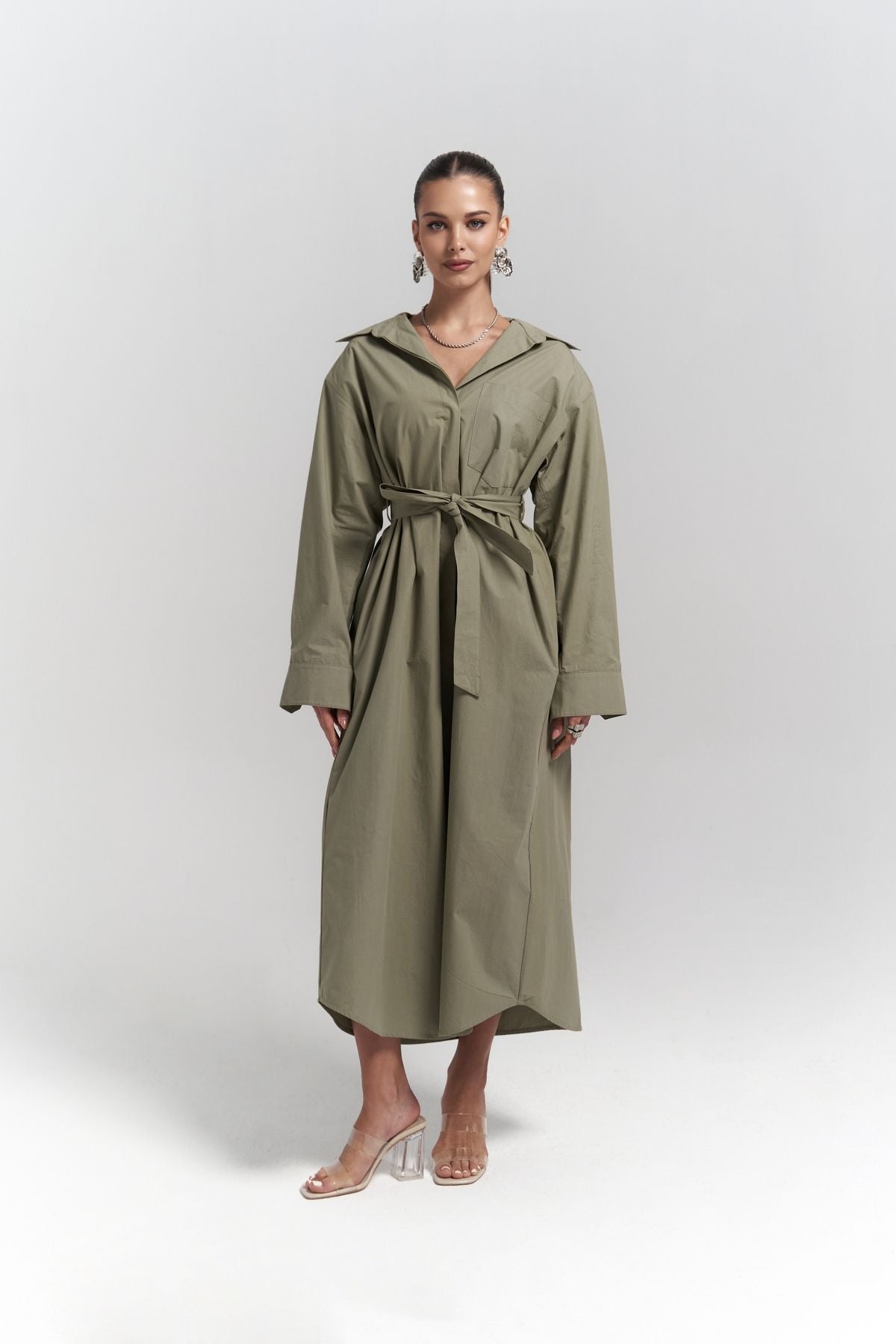BELSAY TREENCOTOTO KHAKI DRESS