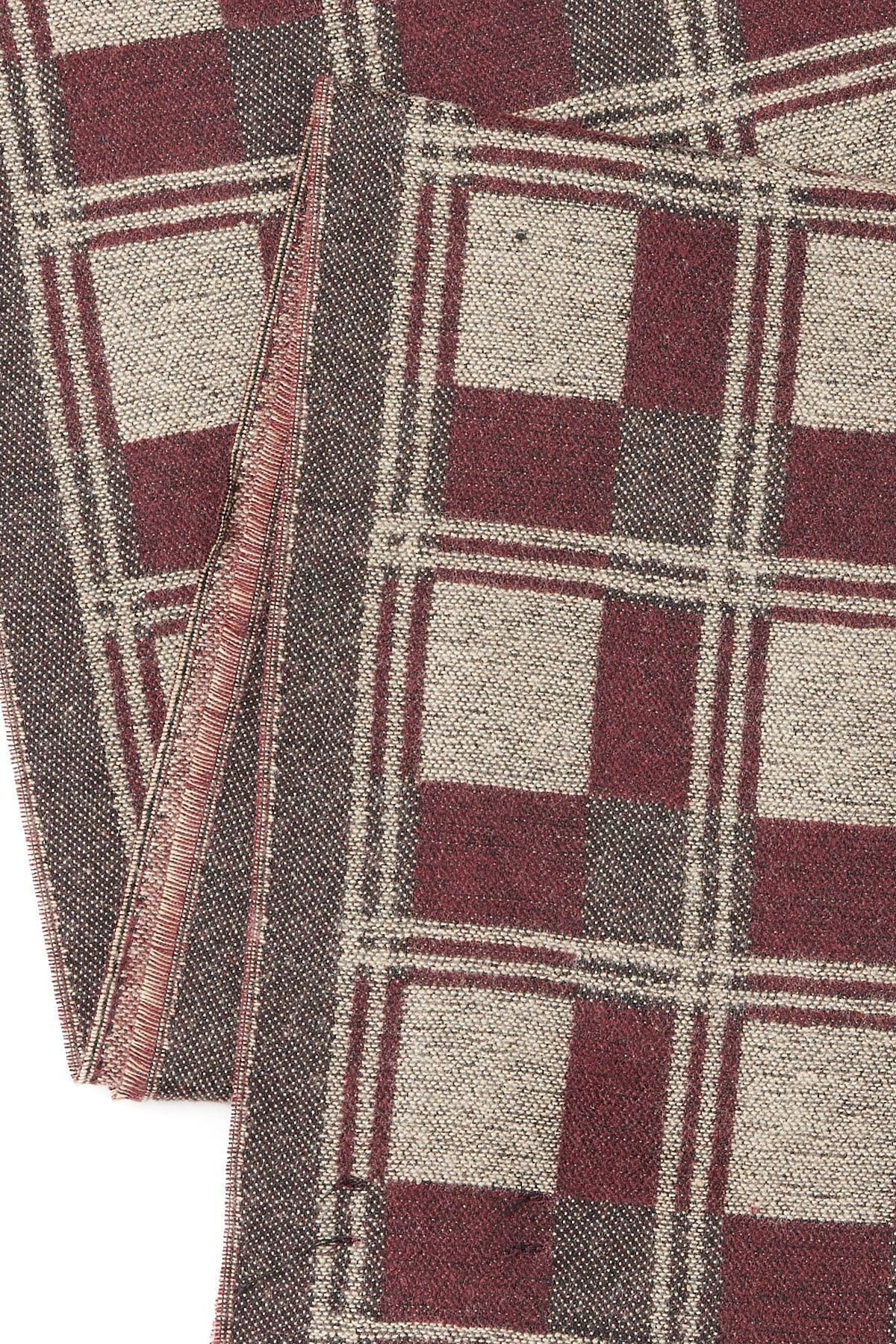 Men's Bordeaux-gray patterned weft