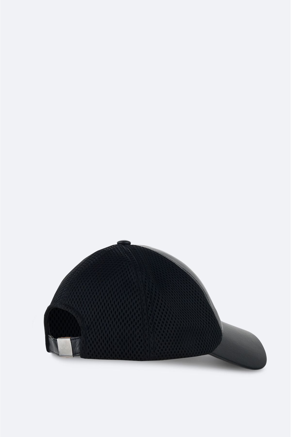 Men's black front applique detailed sports hat a42y9250