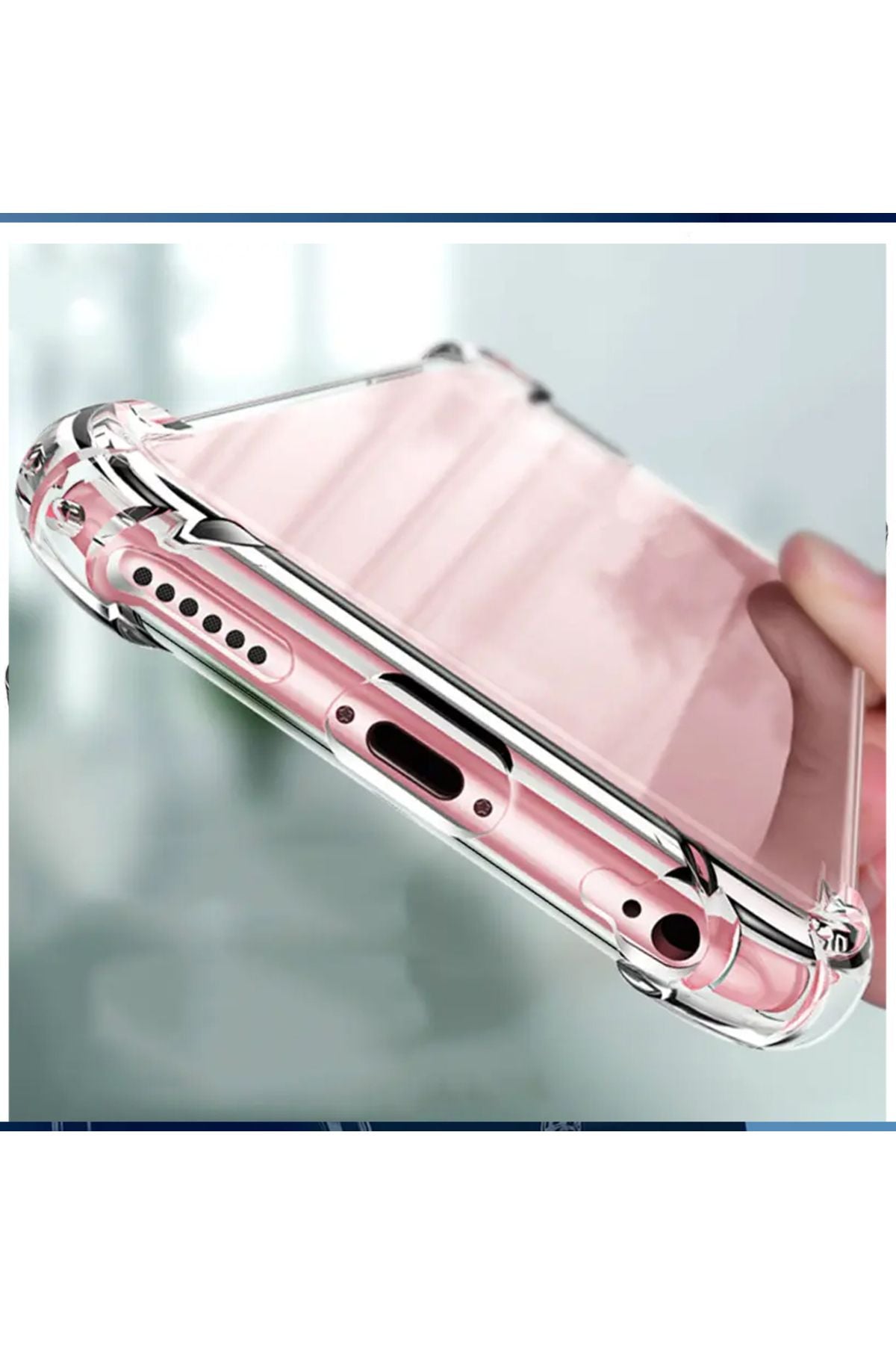 iPhone 12 Uyumlu Köşe Korumalı Premium Şeffaf Kılıf