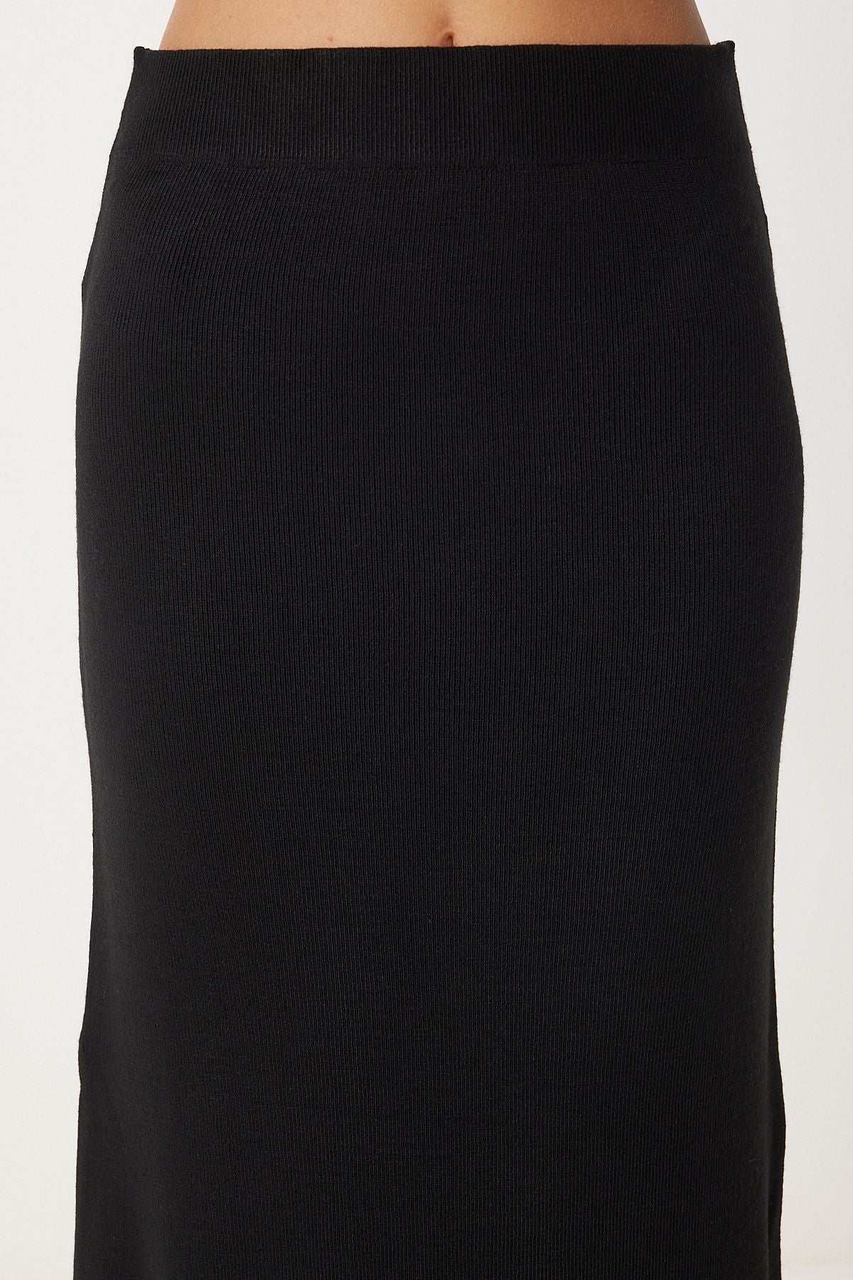 WOMEN BLACK Polo Yaka knitwear cardigan skirt set PF00090