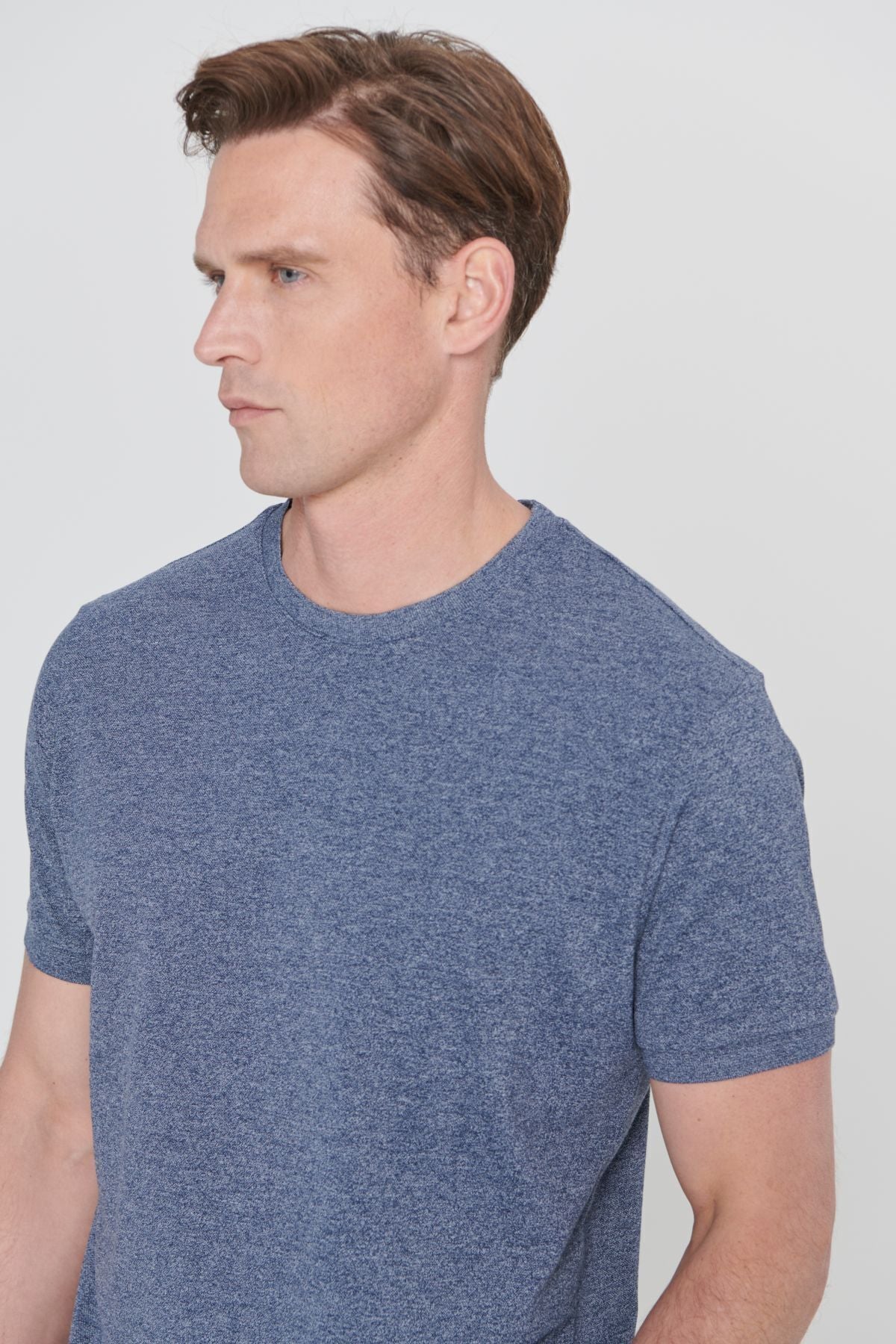 Men's ladi melanj Slim fit narrow cut bike bike collar cotton pike t -shirt