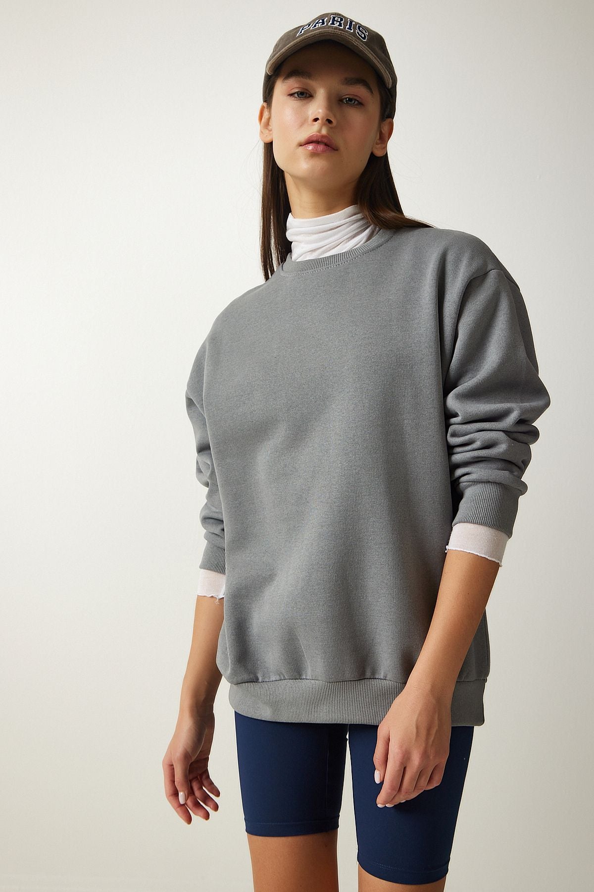 WOMEN'S GRAY BASIC SWEATSHIRT OW00001