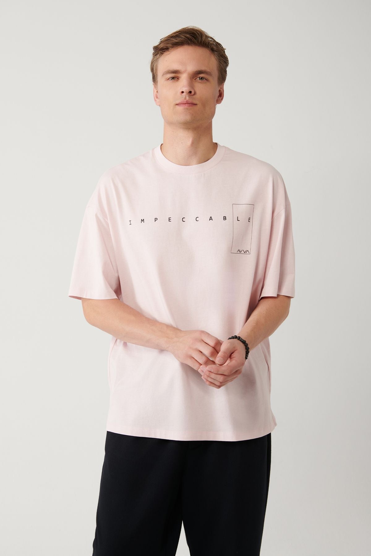 Men's open 100 %cotton pink bike collar printed T-shirt A41y1157