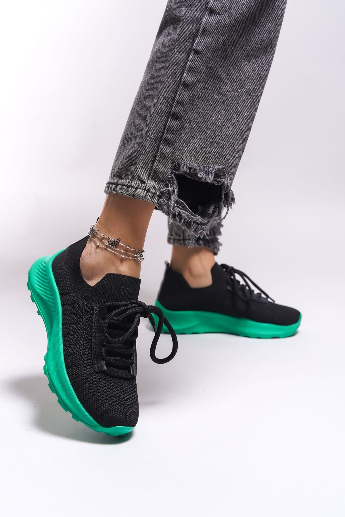 Umhebel Woman Sneaker 00122011 Black Green