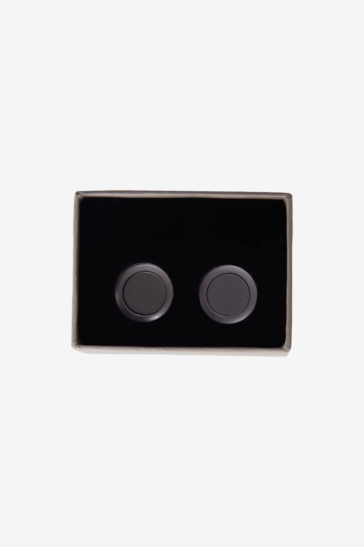 Men's black metal cufflink