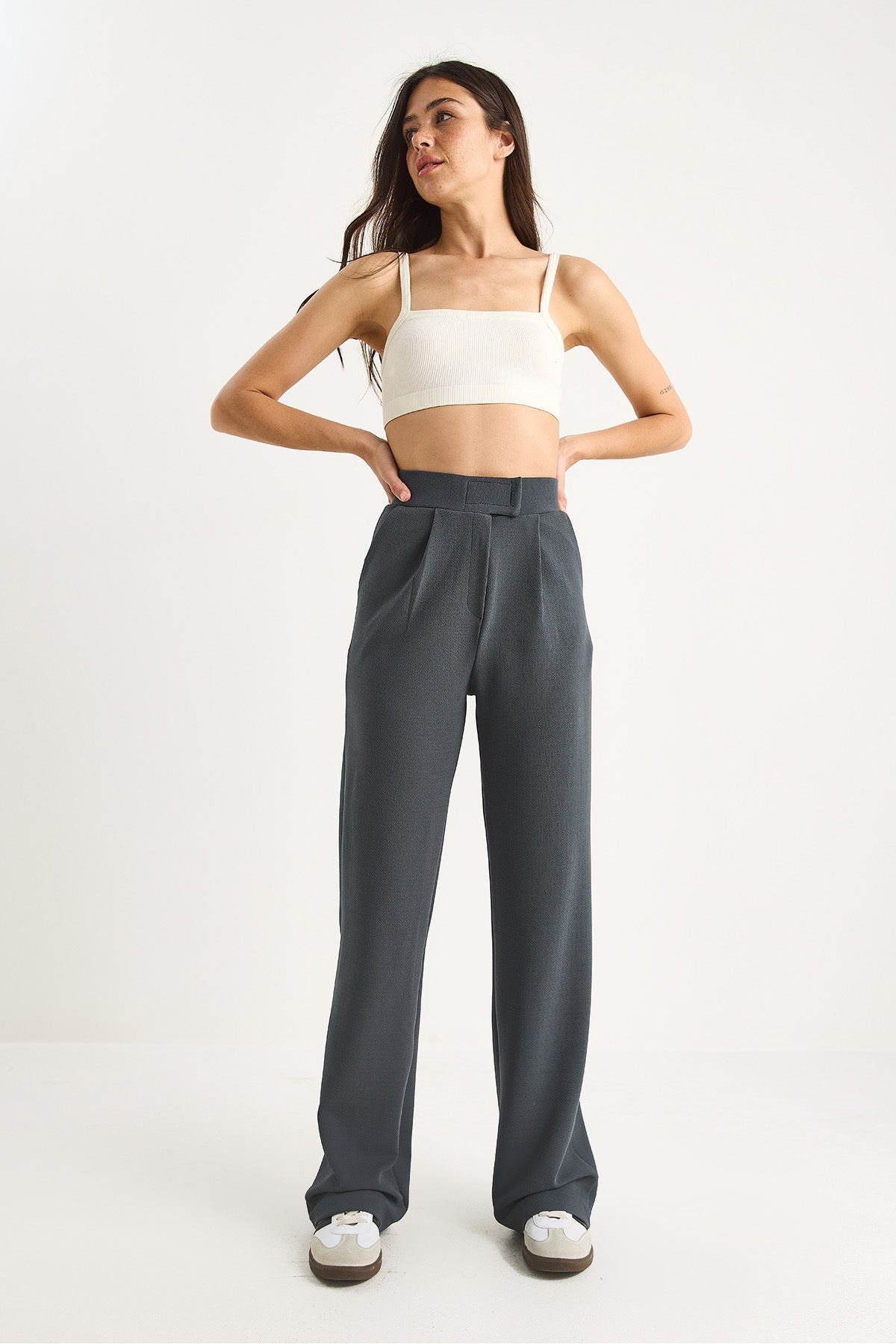 Women's Velcro Waist Comfortable Palazzo Trousers 3826 60261150