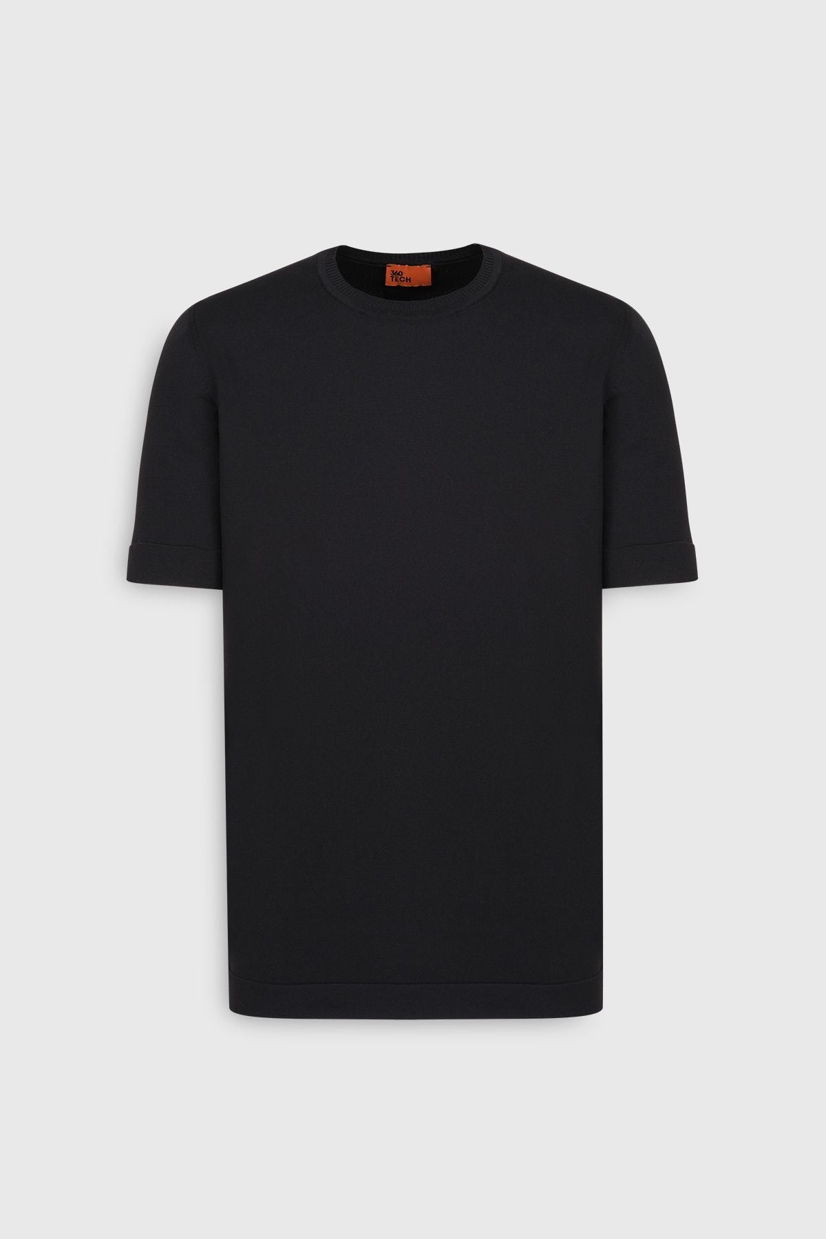 Men's Black Standard Fit Normal Normal Class Bicycle Triko T -shirt