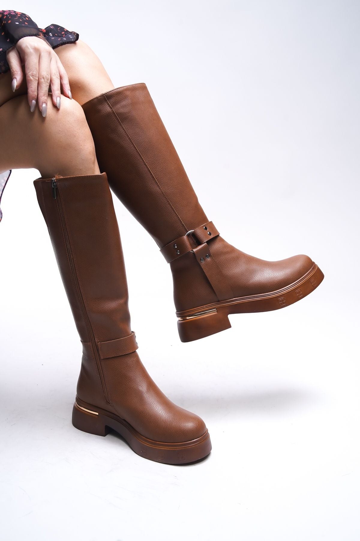 Phalorha Women's Boots 00123333 textured Taba Skin