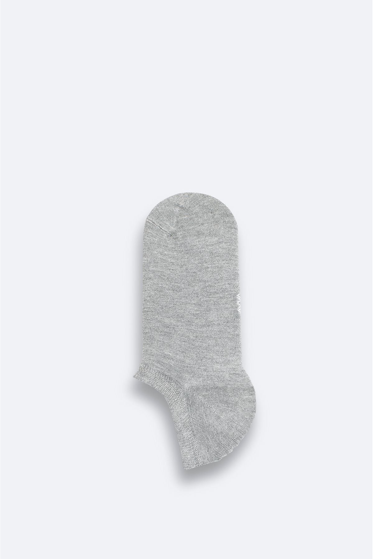Men's gray cotton sneaker socks B008553