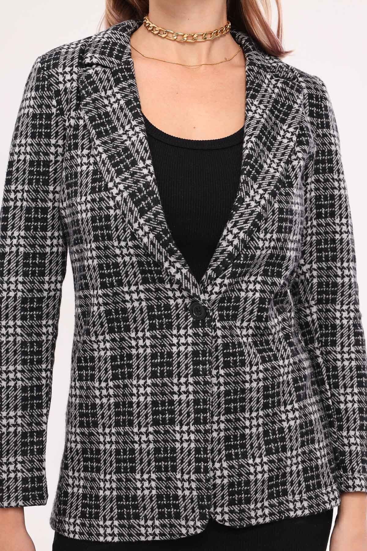 WOMEN GRAY GRAY STAFF SINGLE button Eco Jacket ARM-19K001131