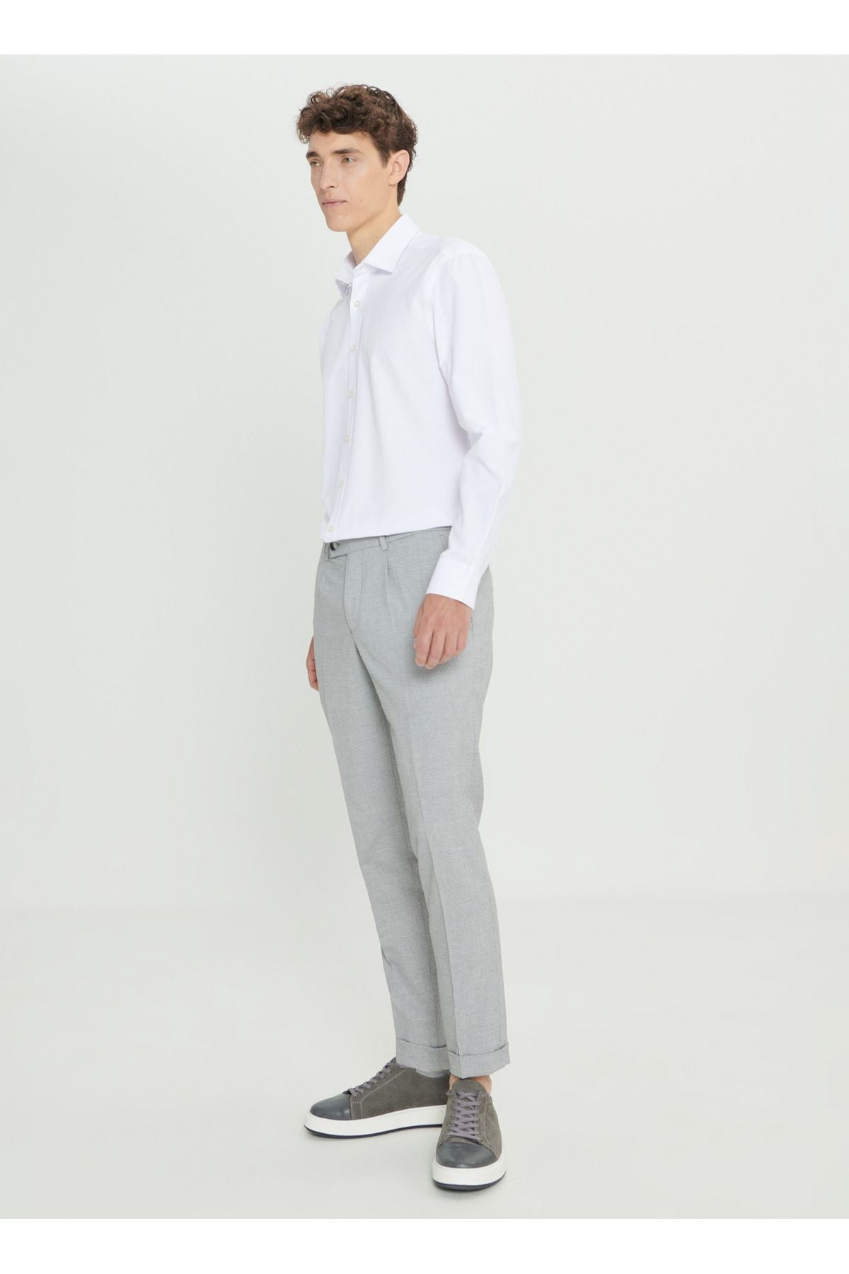 Altınyyıldız Classics Gray Melanj Men's Pants 4a0124200038