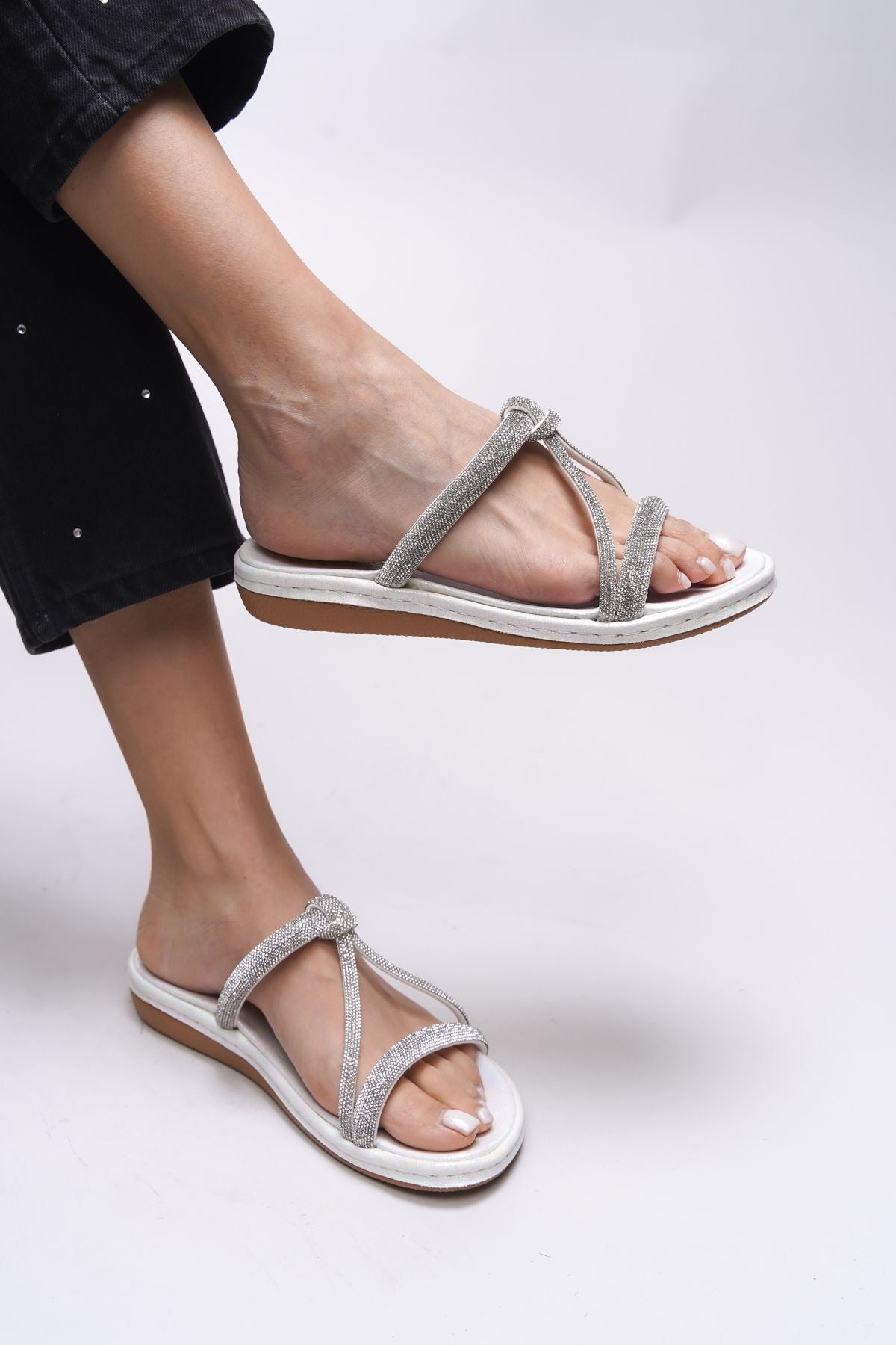 Tavniath Woman Slippers 0012225 Silver