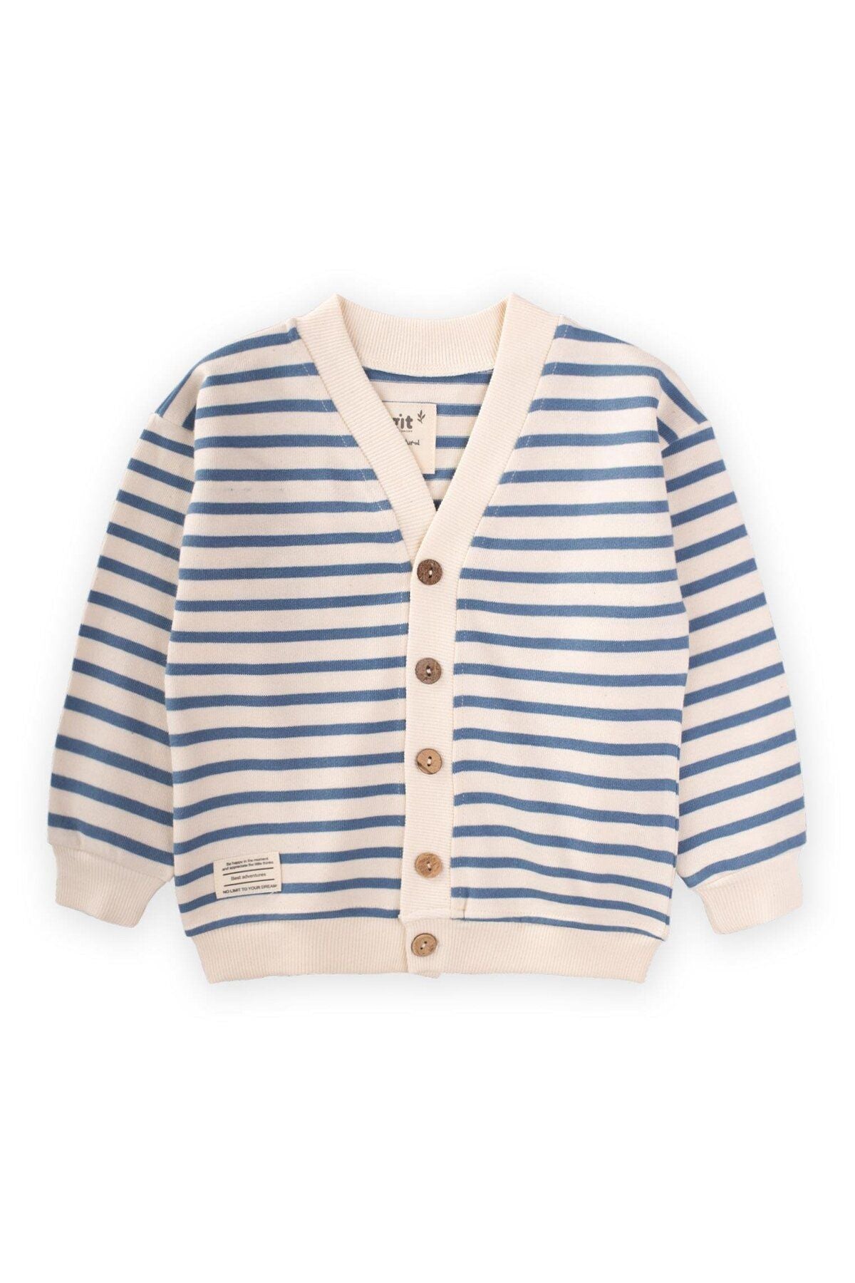 Striped cardigan 2-10 years indigo blue