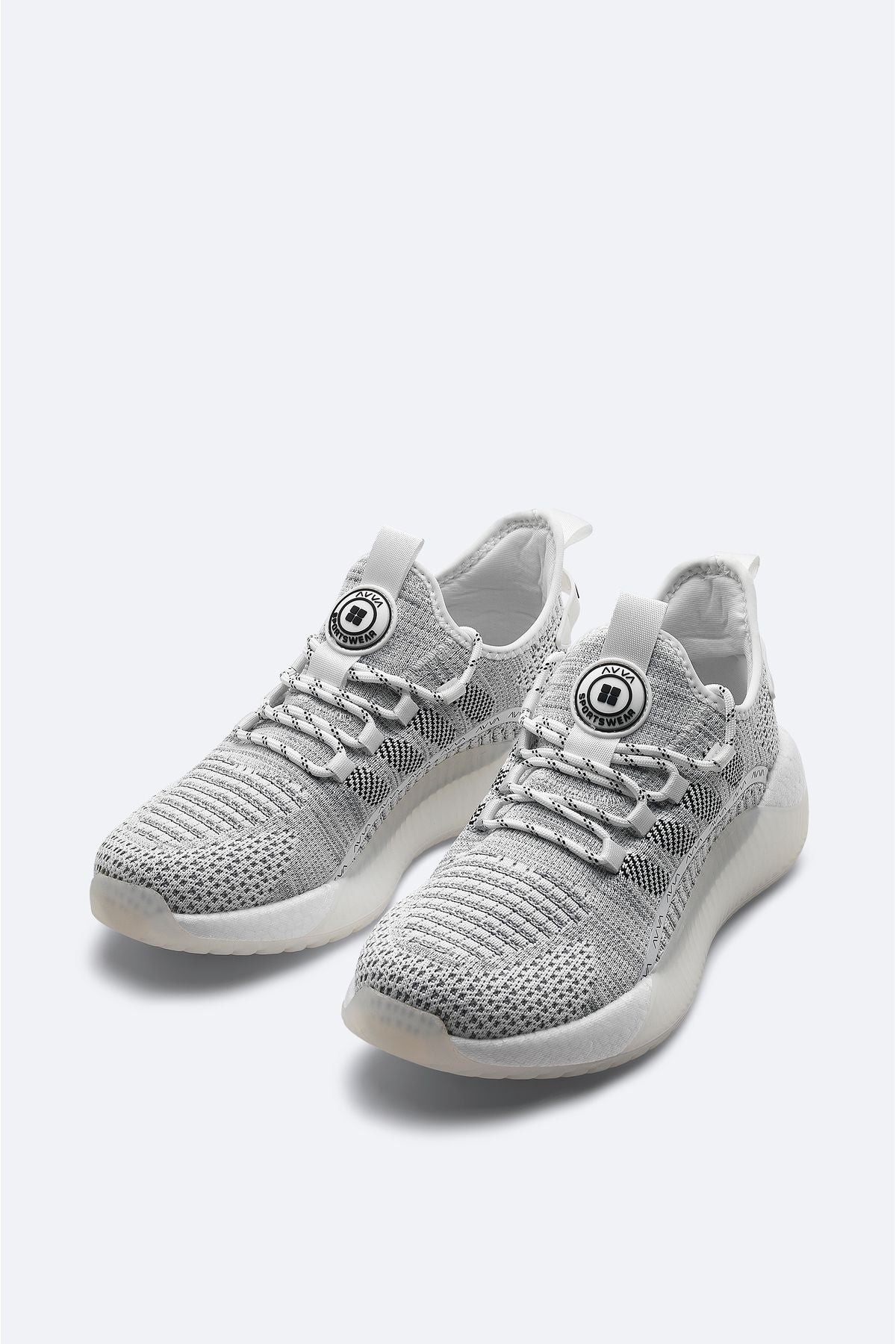 Men's light gray flexible floor sneaker shoes A41y8026