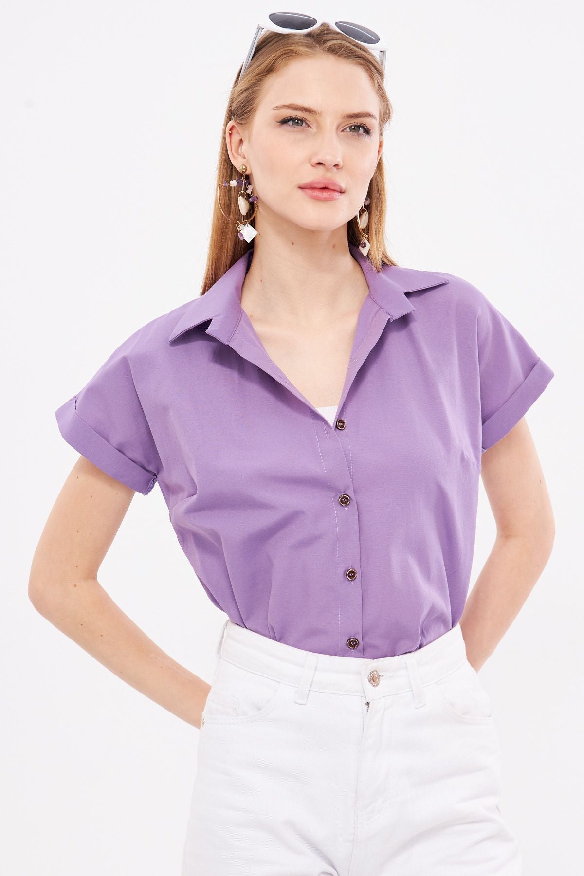 WOMEN'S LILA SHORT SOLD SHIRT ARM-19Y001065