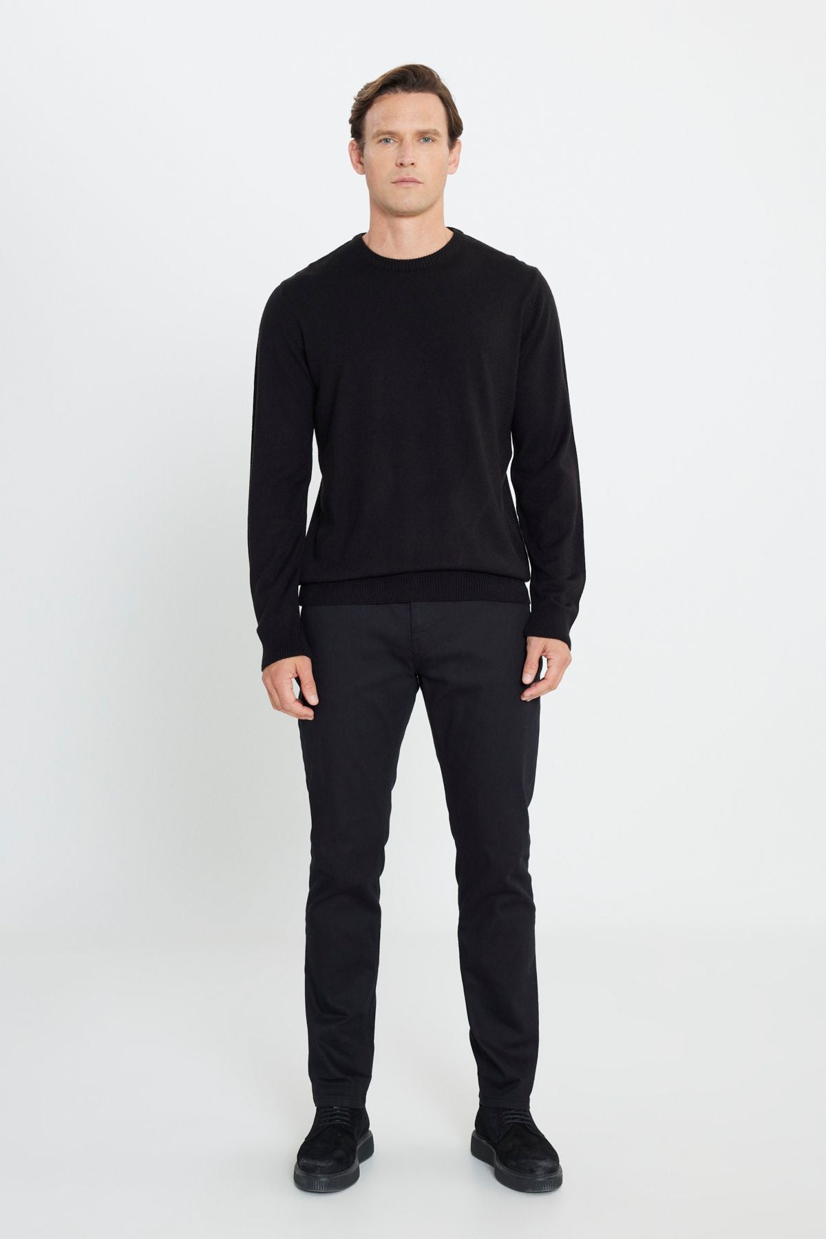 Men's black hair growth anti-pilling standard fit Normal Normal Cut Bicycle Celko Sweater