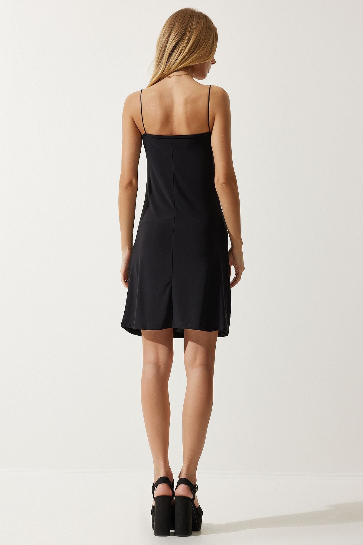 Woman Black Degaje Burn Sandy Sandy Knitting Dress Zv00268