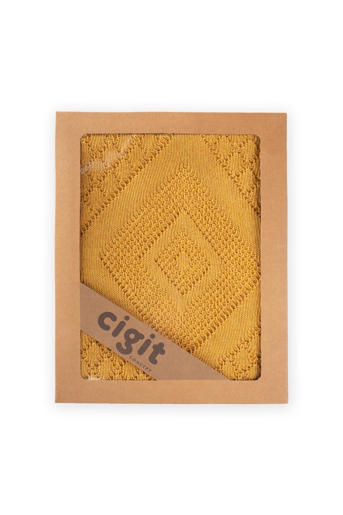 Florence Model Boxed Blanket 80x100 cm Hardal Yellow