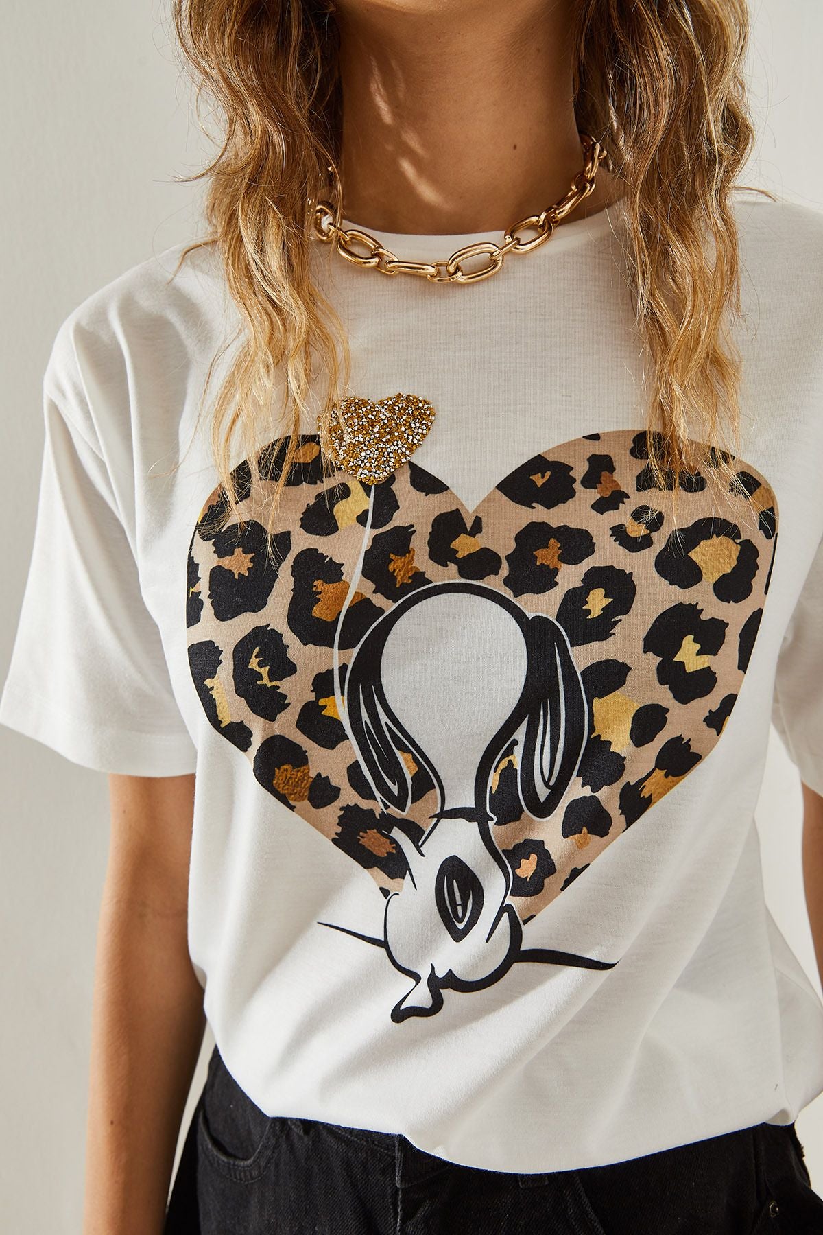 Female Digital Printed Leopard LEOP TIME T-SHIRT 60251387