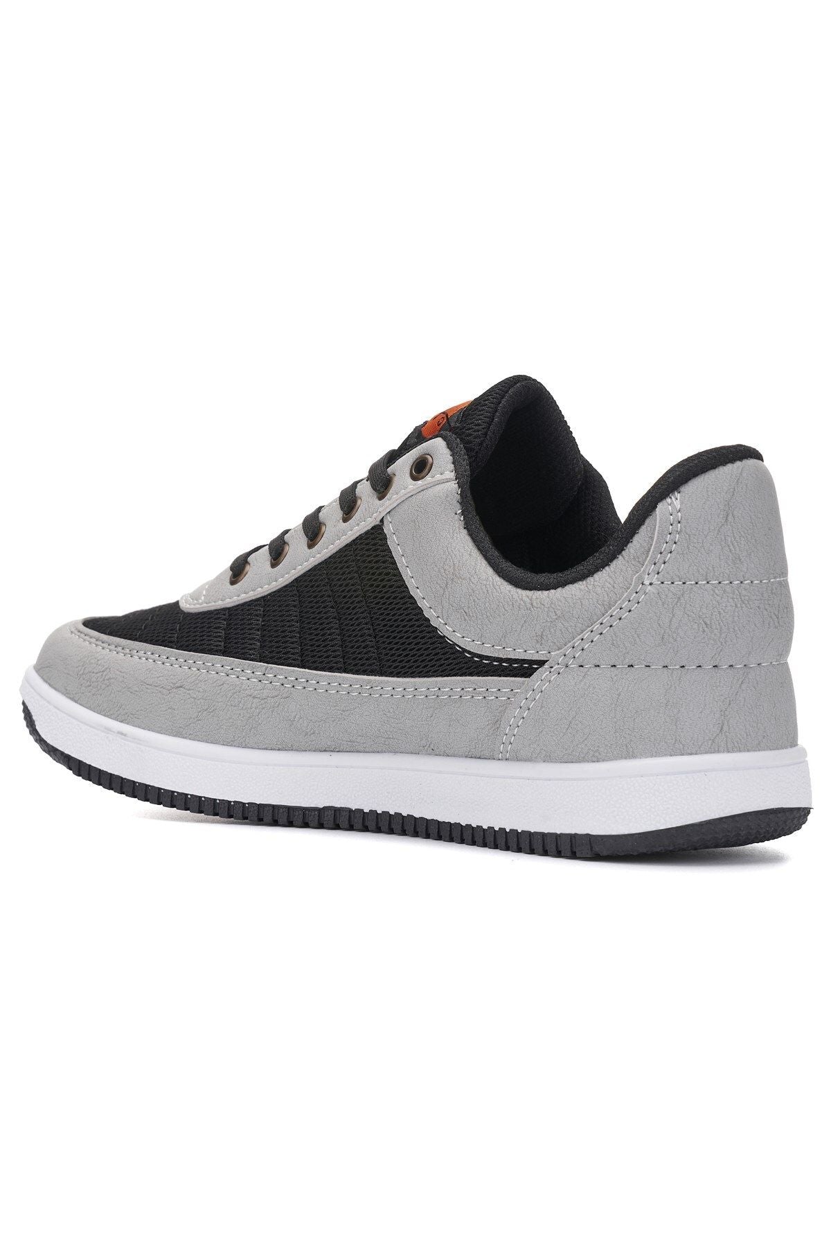 Men's daily breathing comfortable lace -up light Sneaker ice gray black sneakers 014