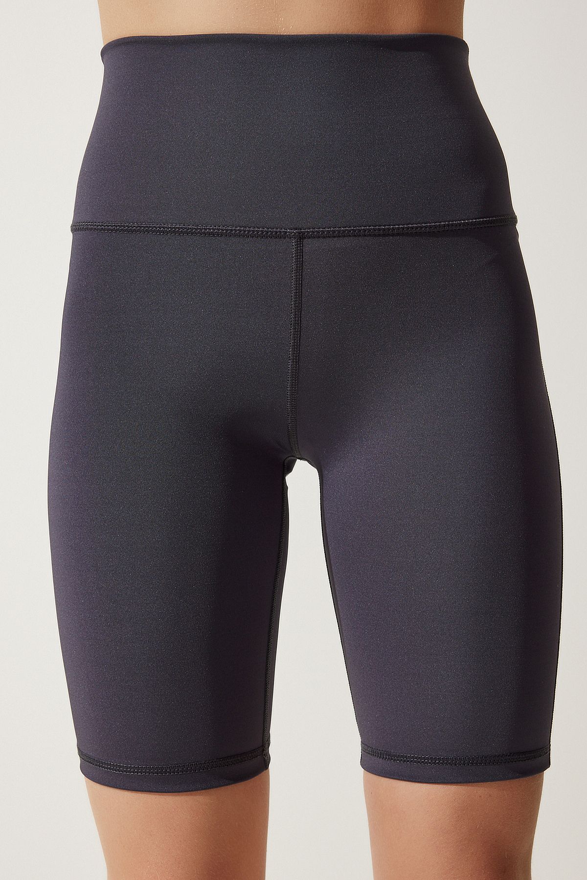 Female anthracite high waist scrolling bicycle tights fl00001