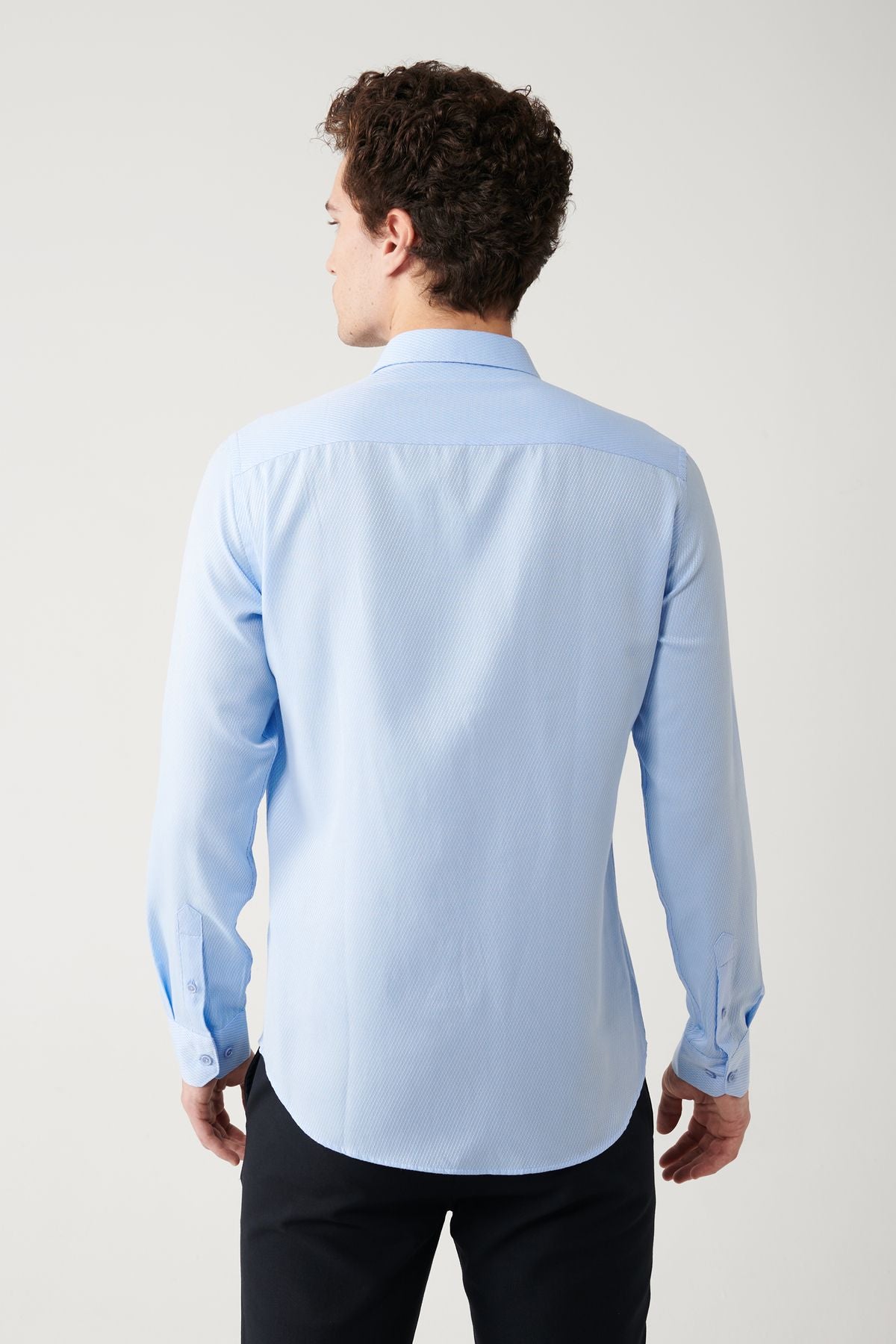 Men's Blue Cotton Amelor Shirt A32Y2056